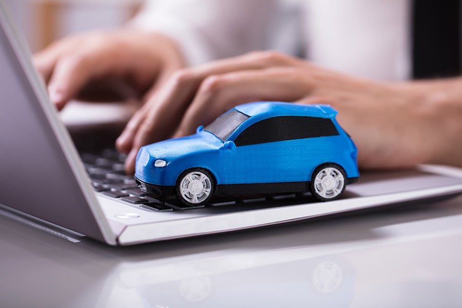 Buy a car online stock image